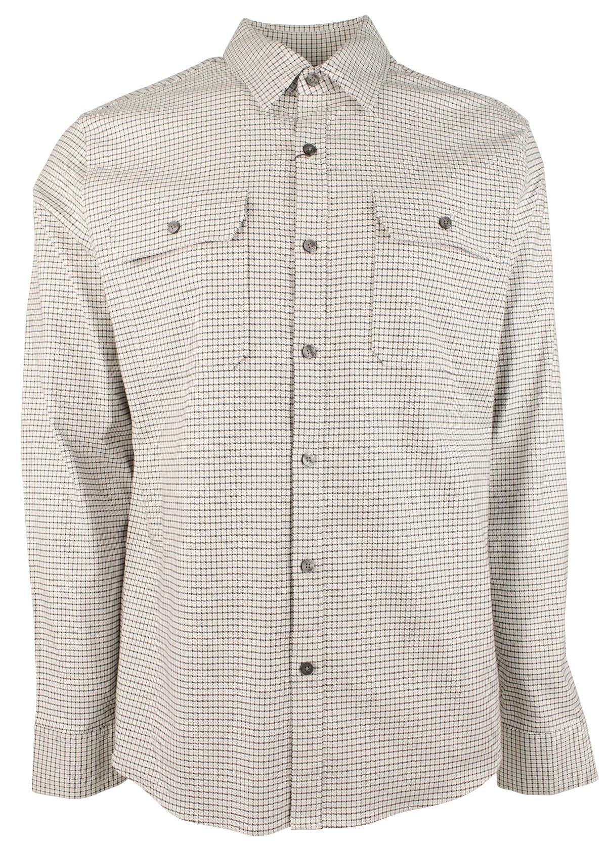 Michael Kors Men's Slim-Fit Dual Pocket Tattersall Stretch Long Sleeve Woven Shirt Nckl XL