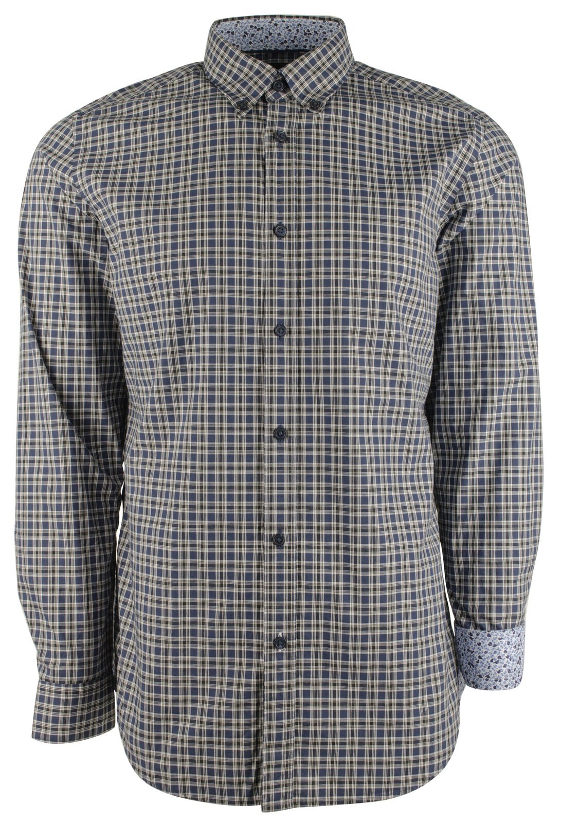 Hugo Boss Men's Big and Tall Lod Plaid Long Sleeve Shirt