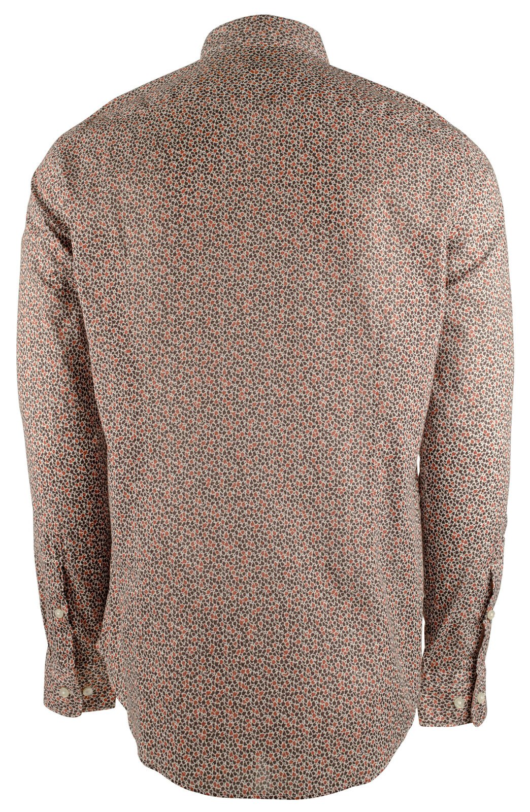 Hugo Boss Men's Big & Tall Ronni Long Sleeve Button Down Shirt Open Orange