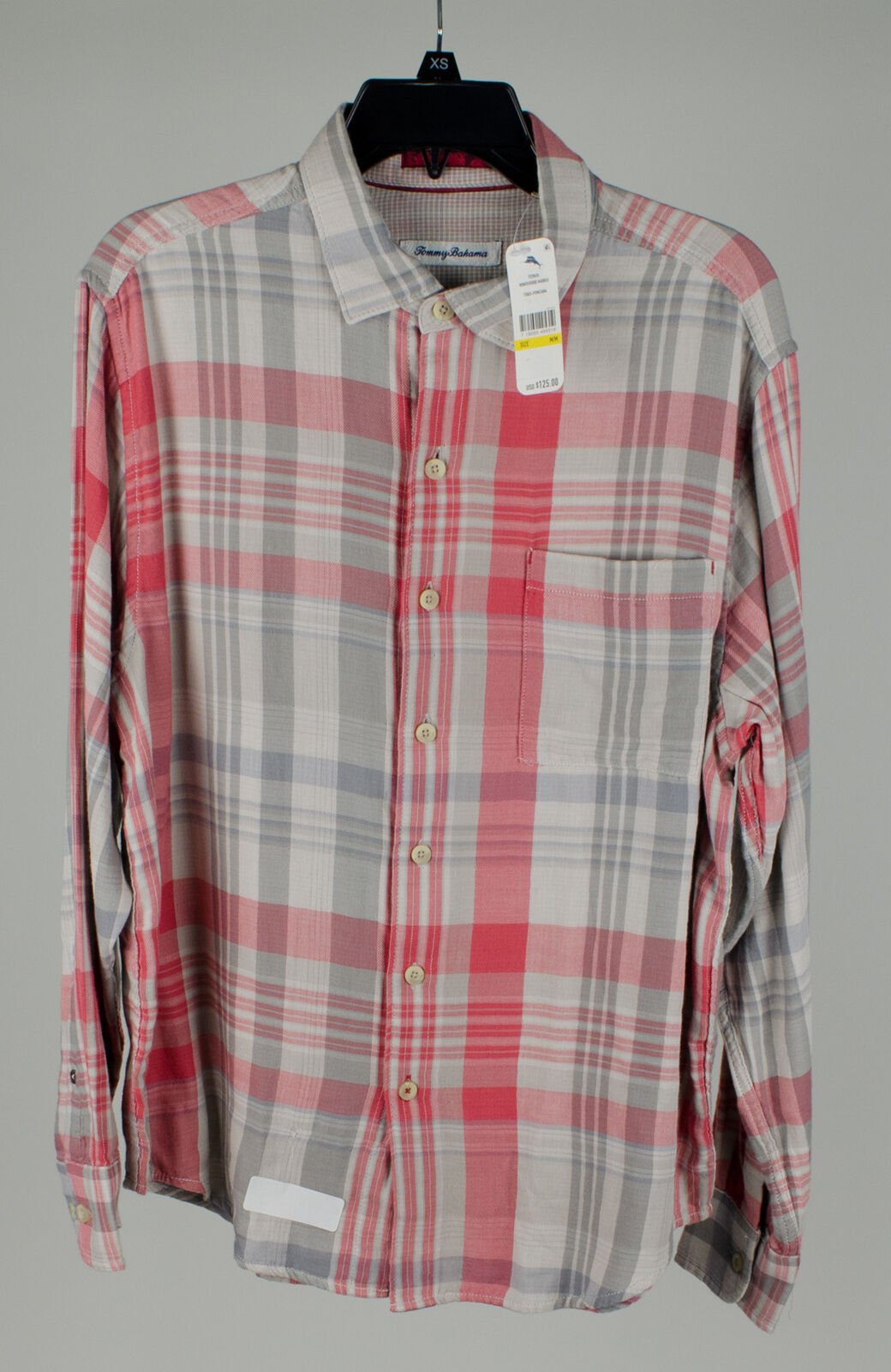 Customer Return Tommy Bahama Men's Monteverde Madras Button Down Shirt-P-M