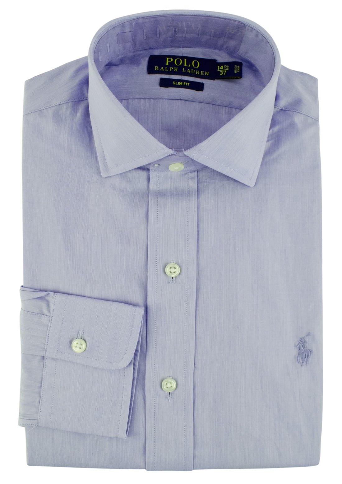 Men's Slim Fit Hairline Stripe Dress Shirt BluW 17.5" (44cm)