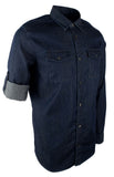 Michael Kors Men's Long Sleeve Denim Classic Fit Shirt-DW-XXL