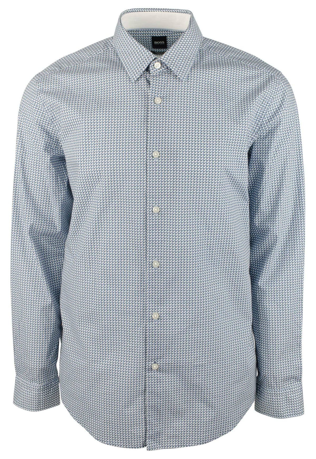 Hugo Boss Men's Lukas Regular Fit Stretch Long Sleeves Shirt-PB-X-Large Pastel Blue