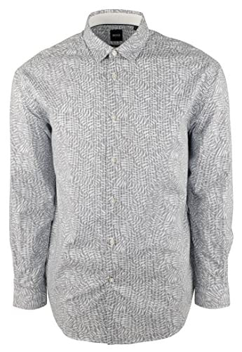 Hugo Boss Men's Noah Relaxed Fit Long Sleeves Shirt-DB-XX-Large Dark Blue
