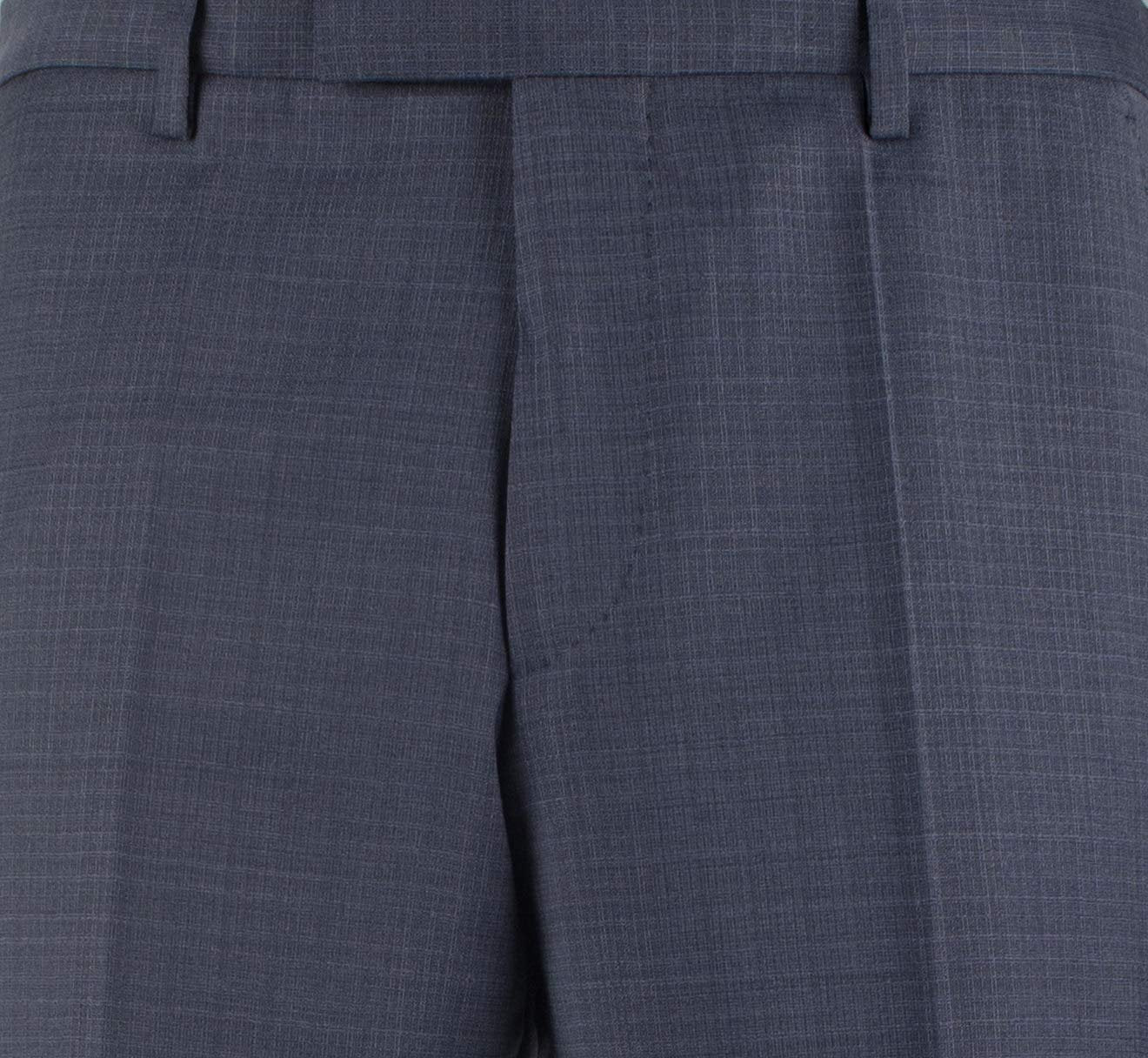 Hugo Boss Men's Leenon1 Flat Front Wool Unhemmed Dress Pants DB 32R Dark Blue