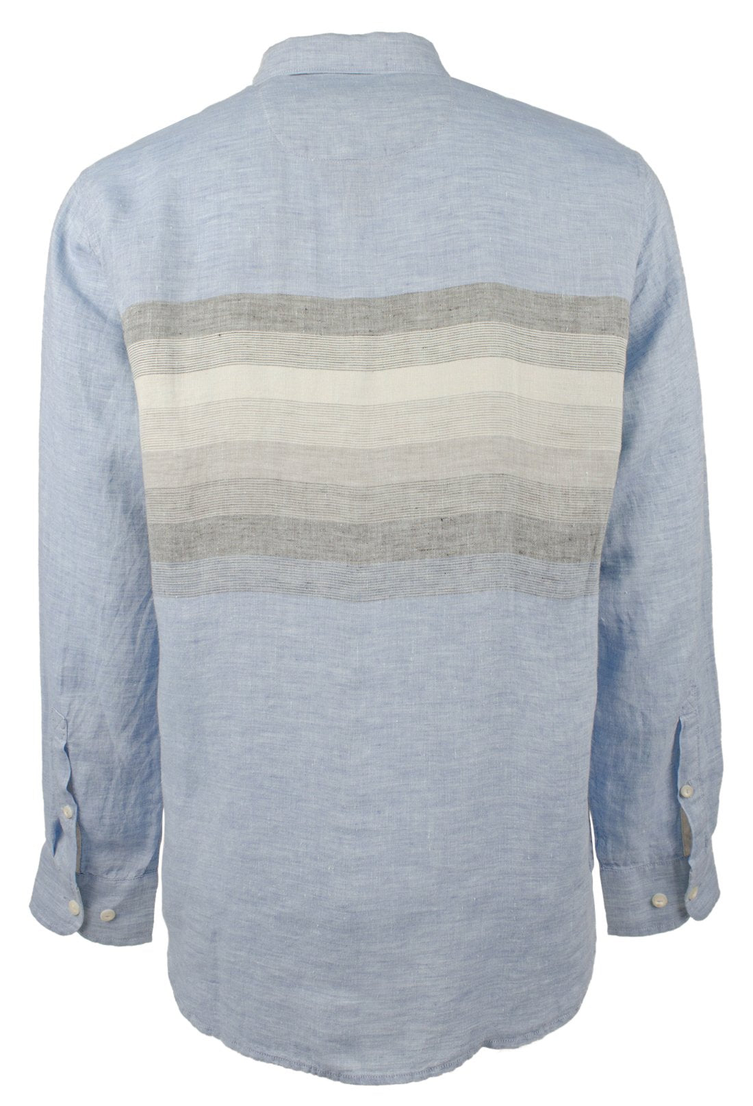 Tommy Bahama Men's Raffia Blues Linen Long Sleeve Shirt Buccaneer Blue