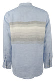 Tommy Bahama Men's Raffia Blues Linen Long Sleeve Shirt Buccaneer Blue