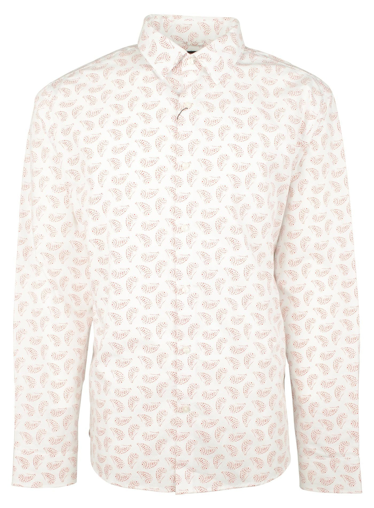 Michael Kors Men's Cotton Slim Fit Long Sleeve Shirt 2X-Large Sienna