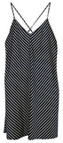 Lauren Ralph Lauren Women's Stripe Satin Chemise NW Large Navy/White
