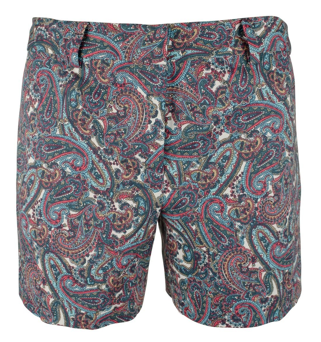 Michael Kors Women's Plus Size Stretch Paisley Pattern Chino Shorts