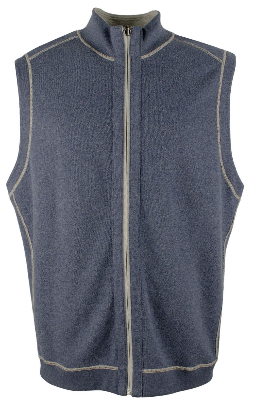 Tommy Bahama Erkek Flipshore Tam Fermuarlı Çift Taraflı Yelek Küçük