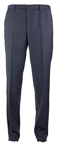 Hugo Boss Men's Leenon1 Flat Front Wool Unhemmed Dress Pants DB 32R Dark Blue