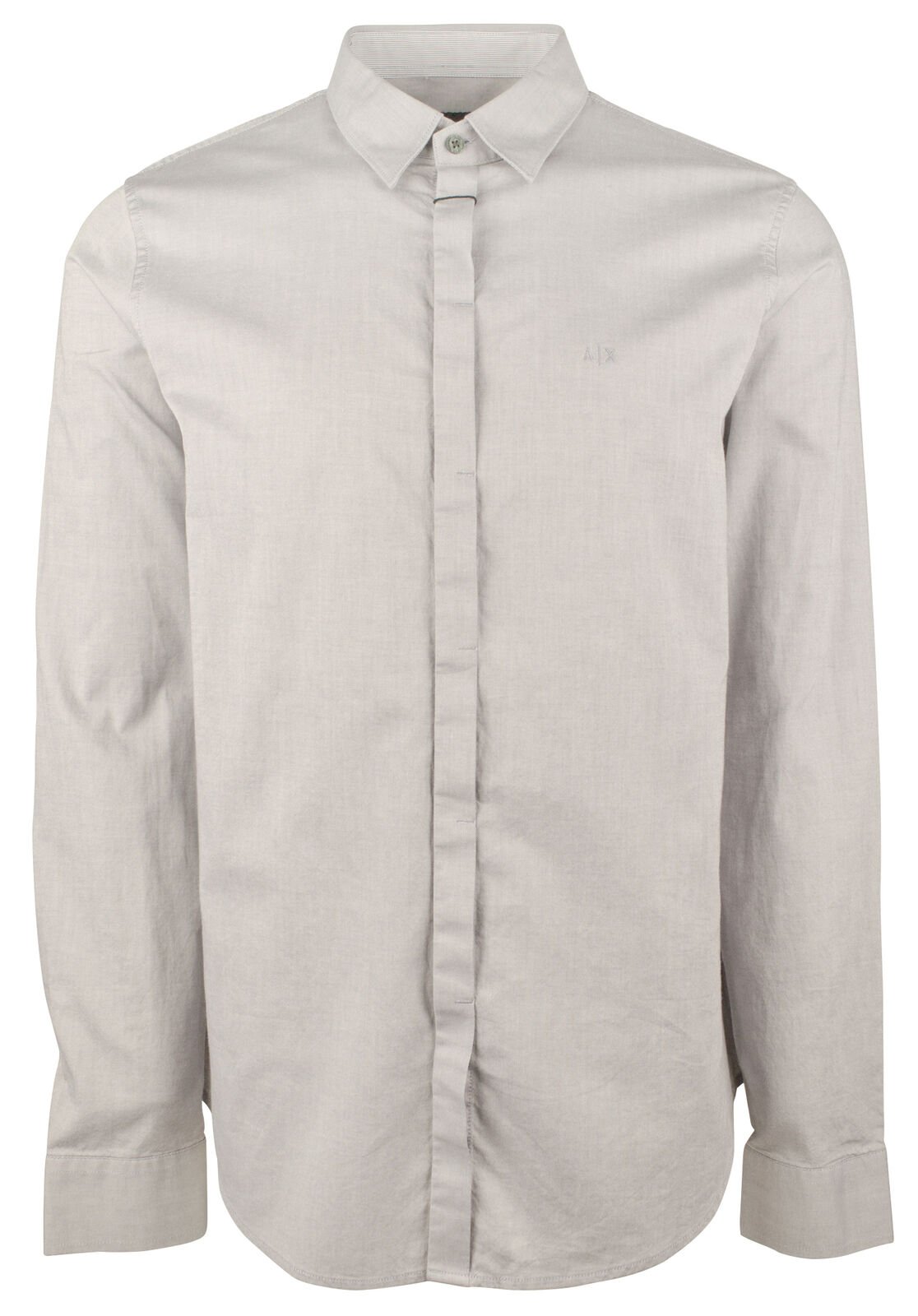 A/X Armani Exchange Men's Slim Fit Long Sleeves Shirt-GY-X-Large