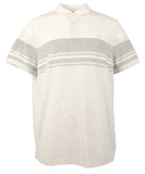 Michael Kors Men's Striped Moisture Wicking   Short Sleeved Polo Shirt SH XXL