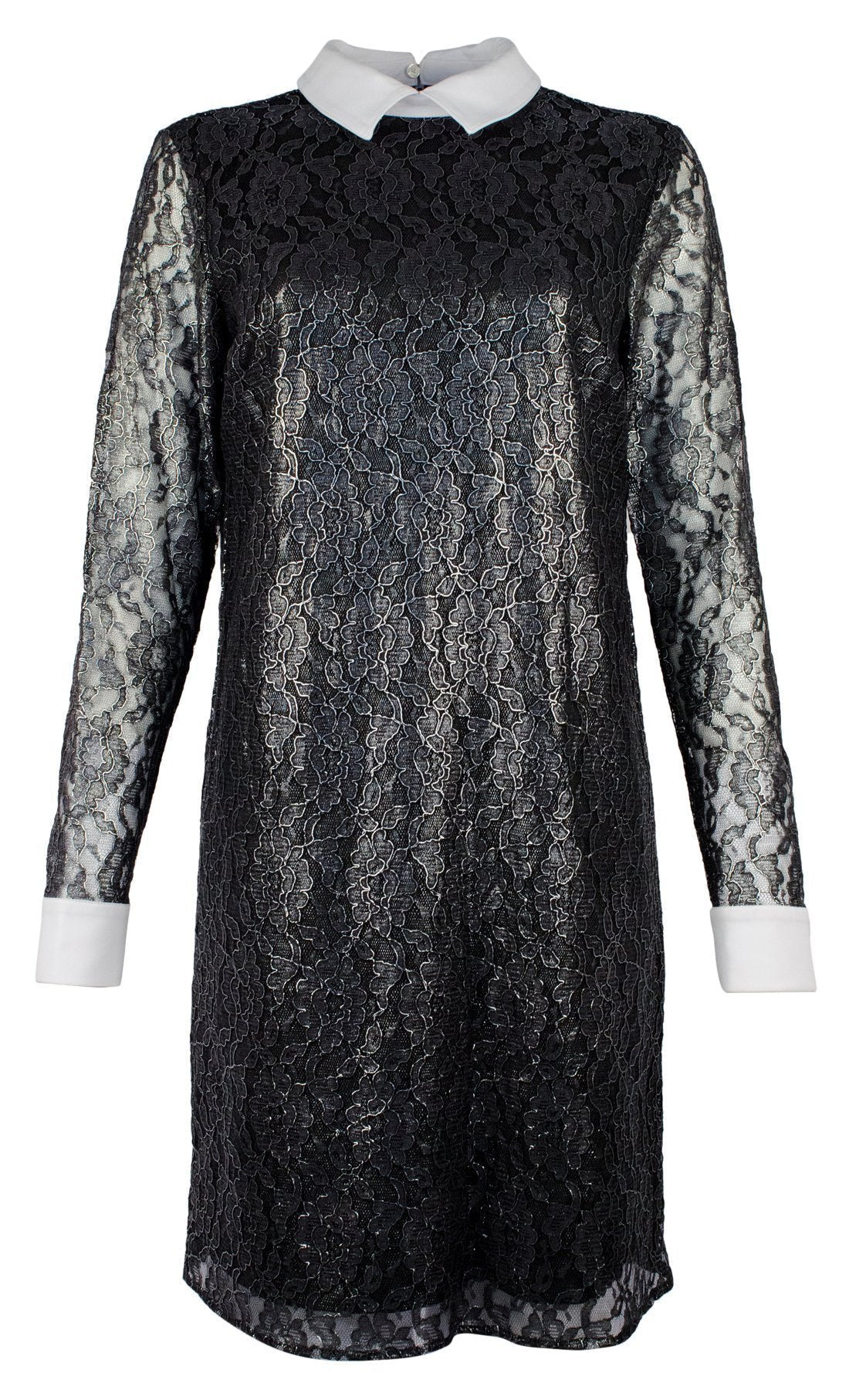 Michael Kors Women's Floral Metallic Lace Shift Shirt Dress