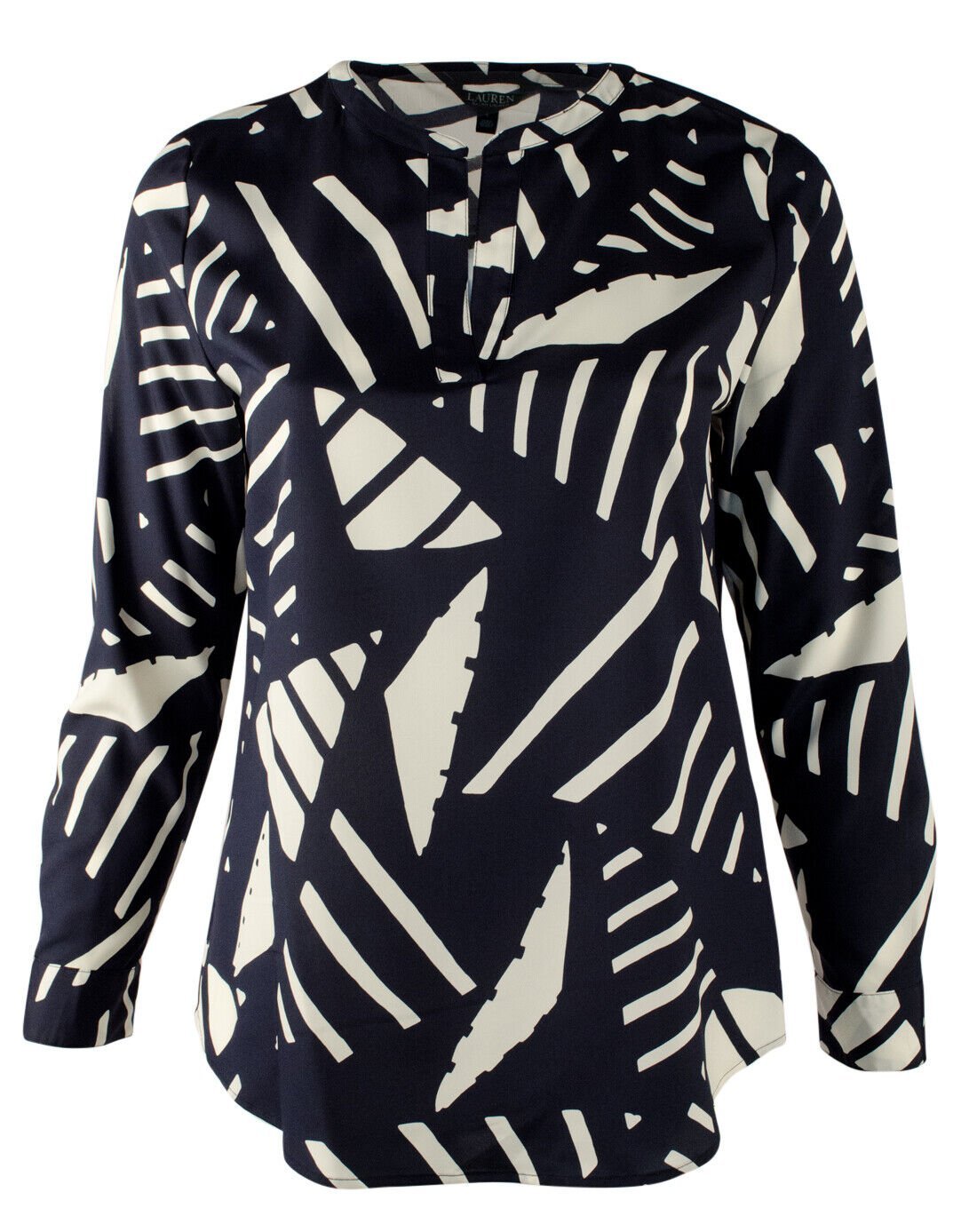 Lauren Ralph Lauren Women's Crepe Split Neck Tunic-NI-1X