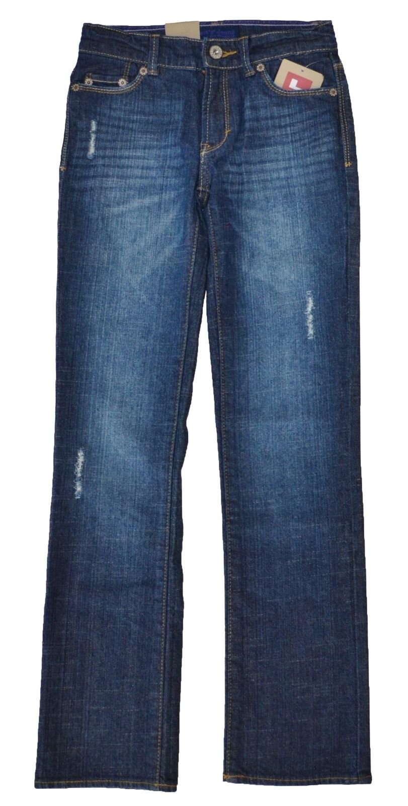 Levi's Girl's Adjustable Waistband Slim Straight Stretch Jeans M 16 Slim