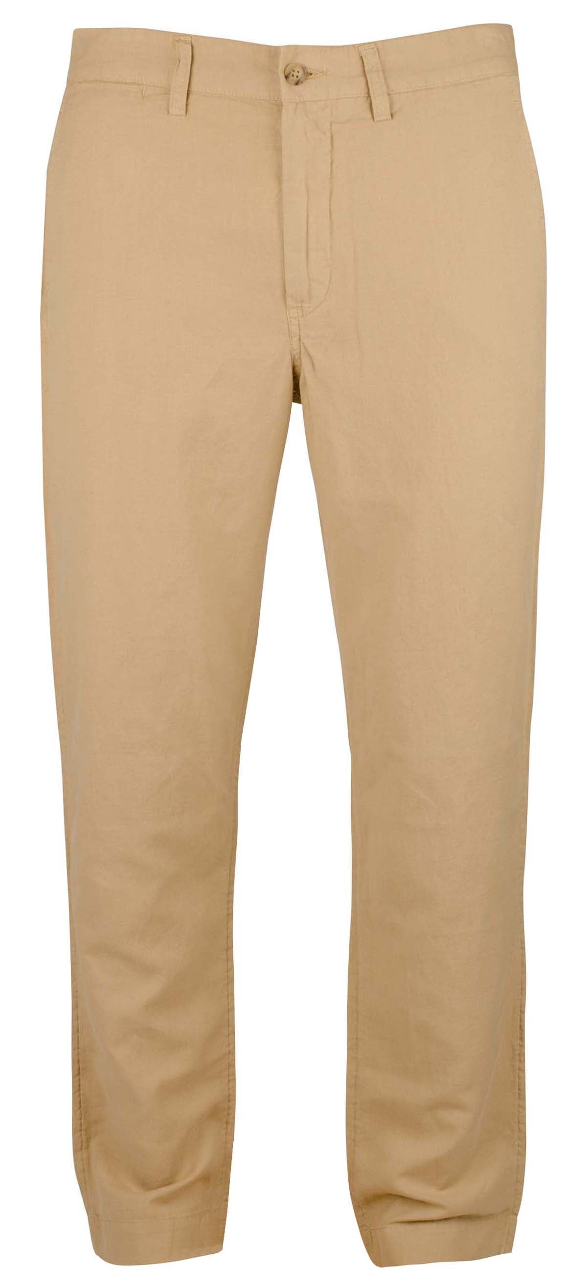 Men's Straight Fit Linen Cotton Pants Khk 34X34
