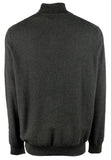 POLO RALPH LAUREN Men's Big & Tall Mesh Knit Cotton Quarter Zip Sweater Gry XLT Grey
