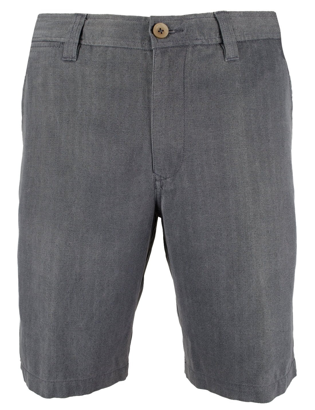 Men's Havana Herringbone Silk Blend Chino Shorts (Ink, 32)