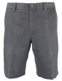 Men's Havana Herringbone Silk Blend Chino Shorts (Ink, 32)