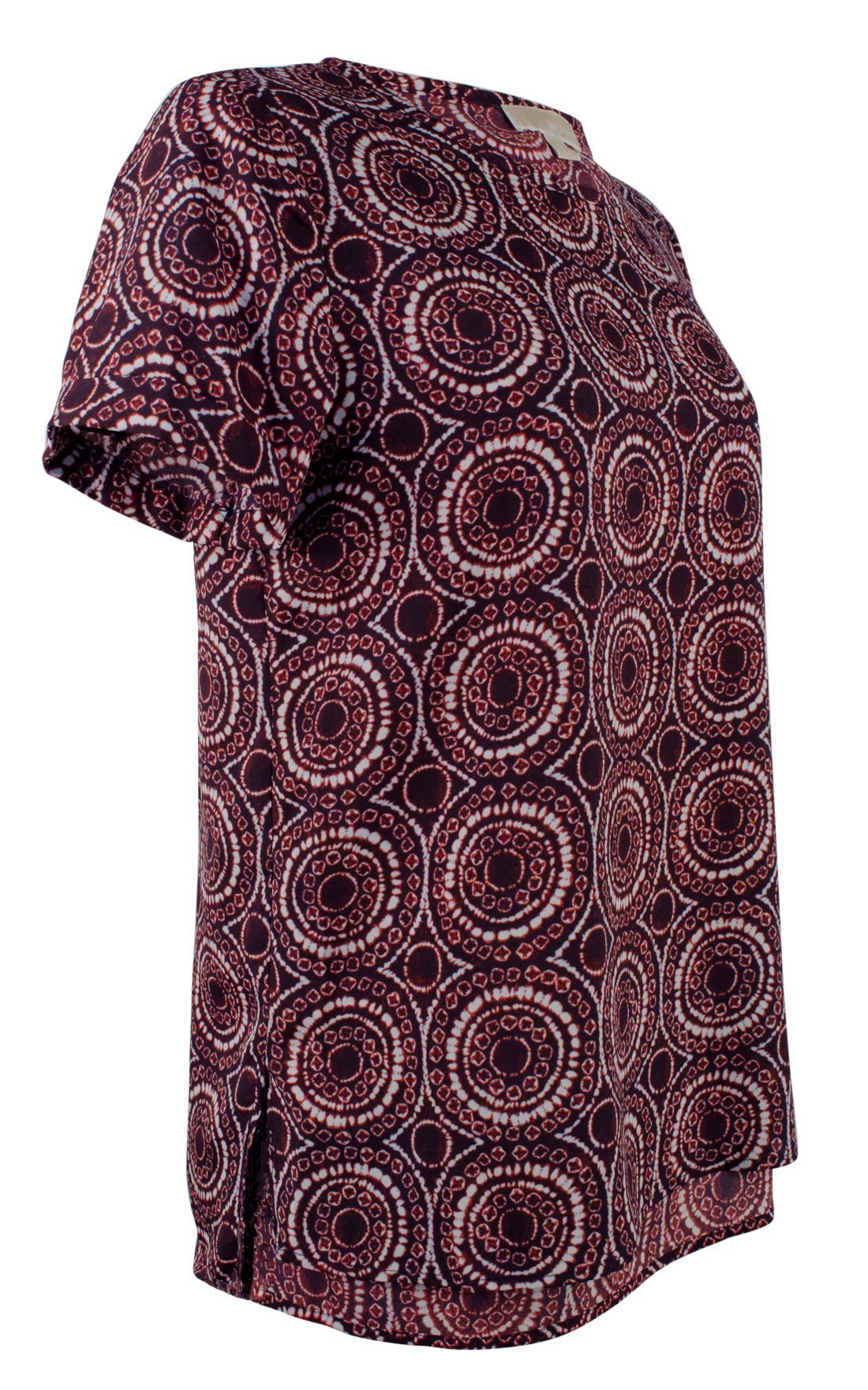 Michael Kors Women's Medallion Printed Pebble Crepe Top