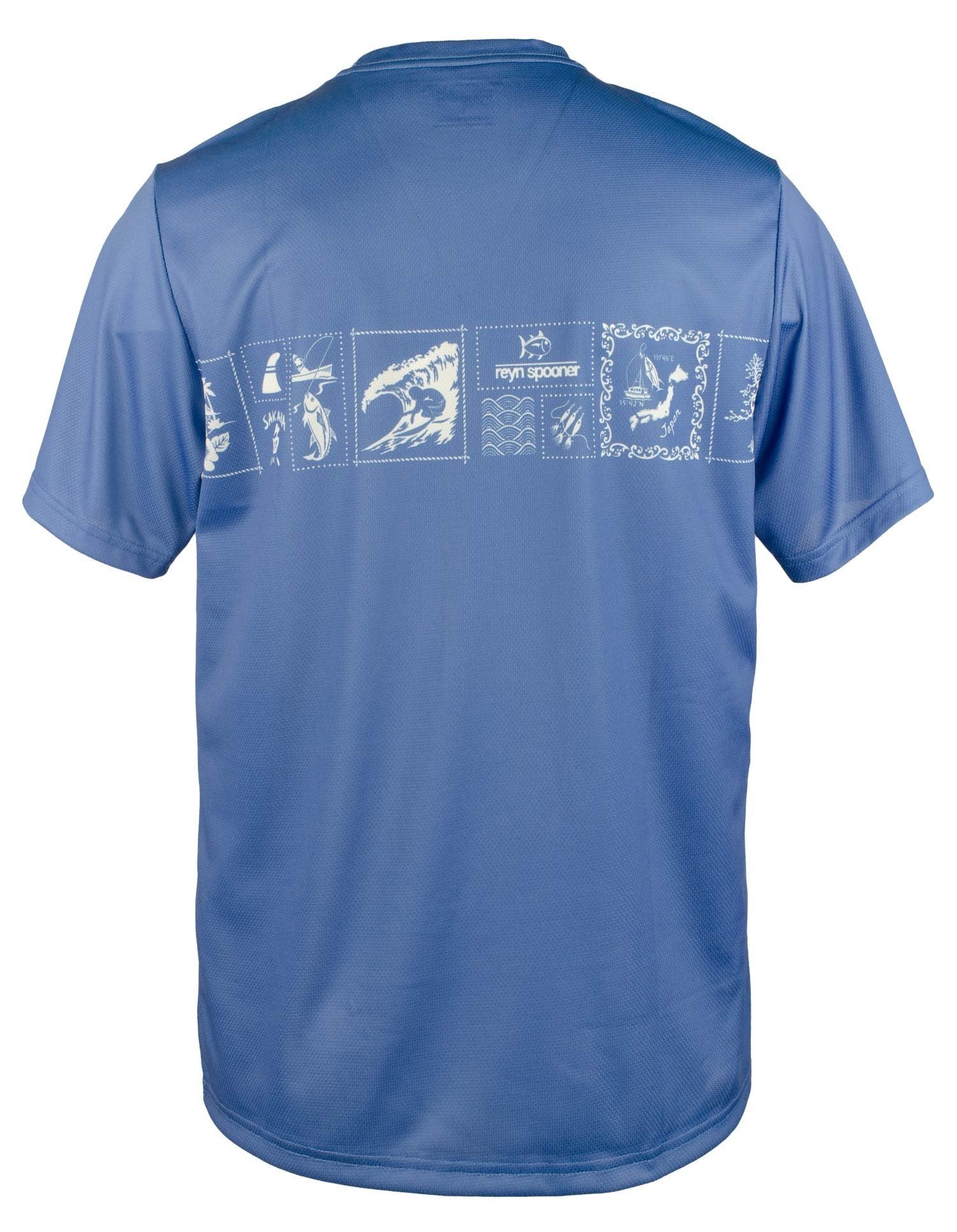 Southern Tide Men's Reyn Spooner Bandana Short Sleeve Performance T-Shirt Pompeii Blue XS