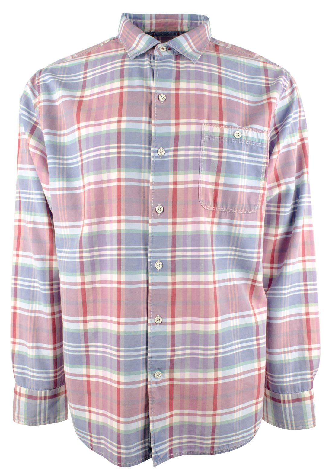 Tommy Bahama Men's Kookabura Plaid Long Sleved Shirt-PW-M