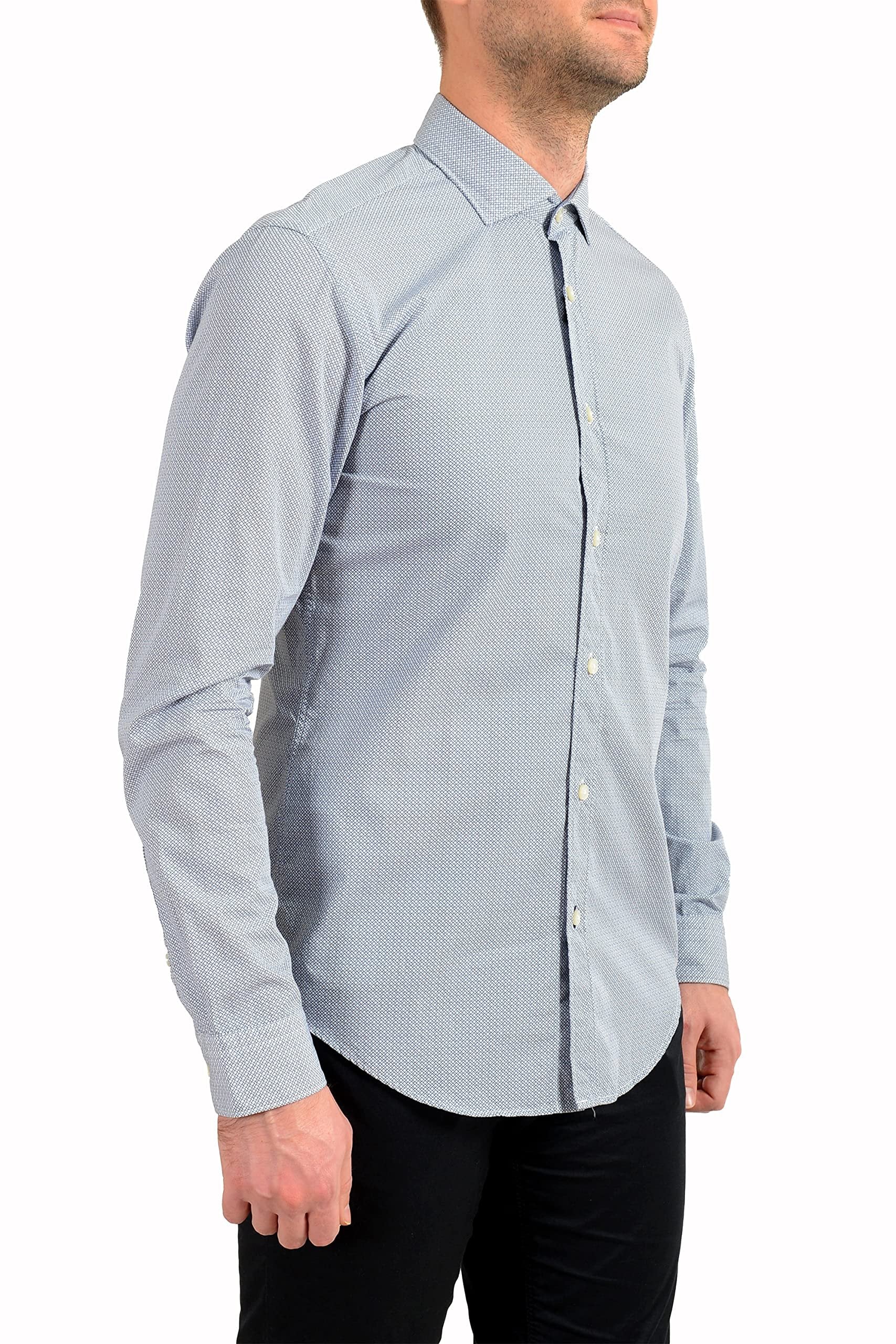 Hugo Boss Men's Ridley Slim Fit Long Sleeve Shirt 2XL Pastel Blue