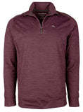 Jersey Tommy Bahama New Roger Point IslandZone con media cremallera para hombre, talla pequeña, color ron baya