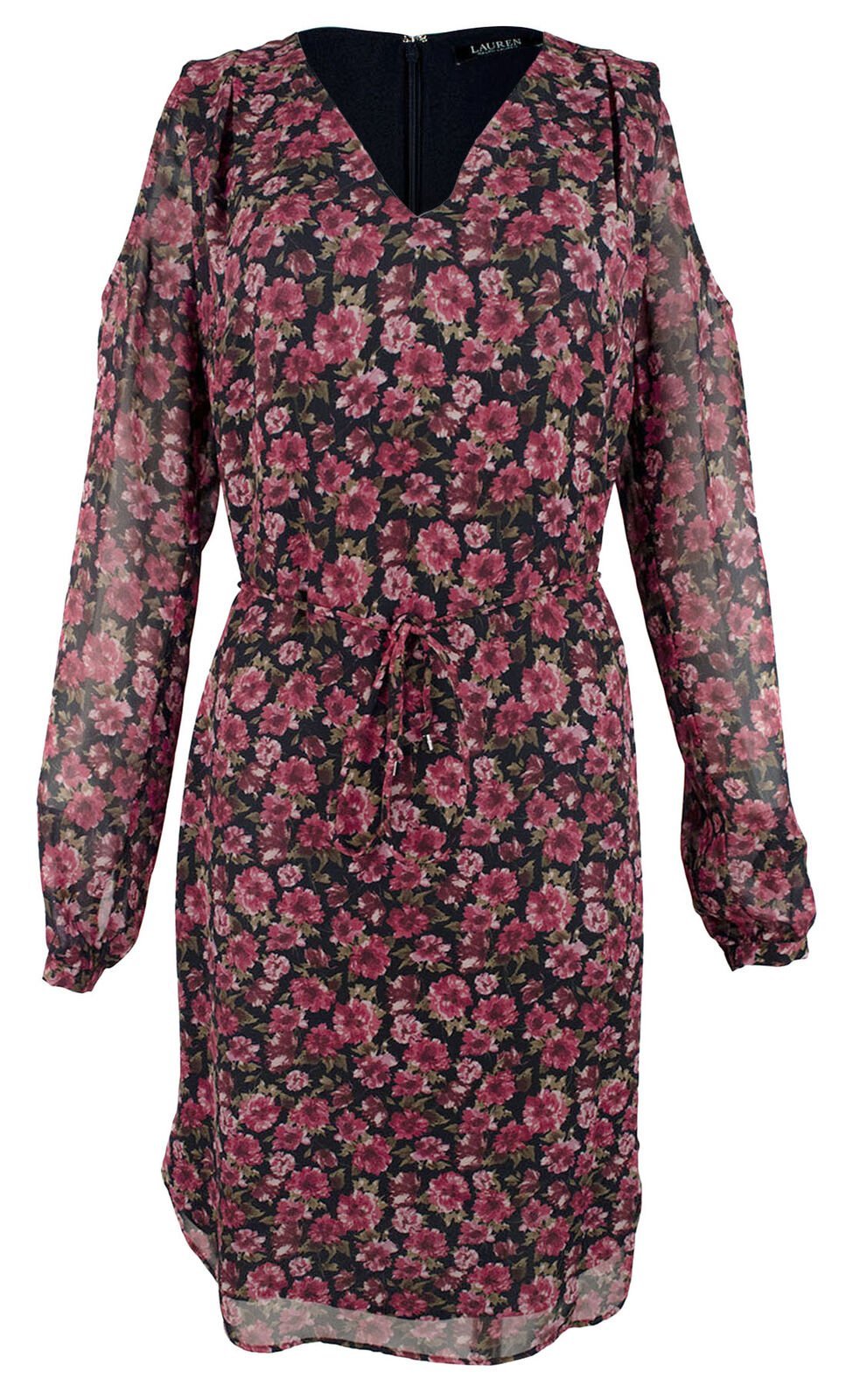 Lauren Ralph Lauren Women's Floral-Print Cold-Shoulder Dress-NR-10