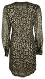 Women's Metallic Cheetah Jacquard Mini Dress 4
