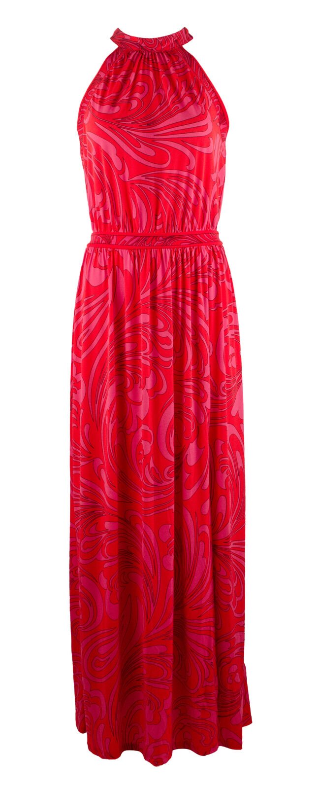 Customer Return Michael Kors  Women's Plus Size Printed Halter-Neck Maxi