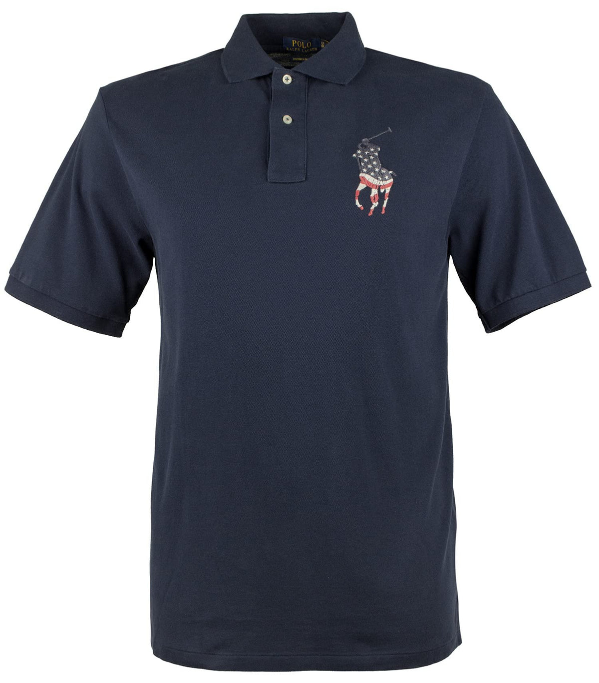 Men's Big and Tall Mesh Polo Shirt-N-LT Navy