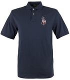 Men's Big and Tall Mesh Polo Shirt-N-LT Navy