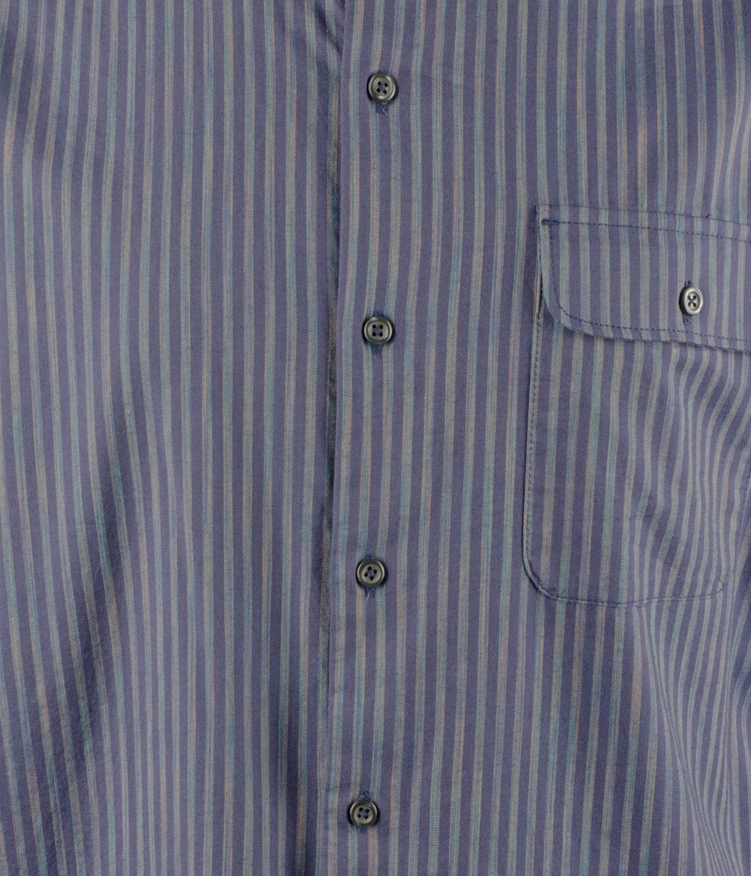 Tommy Bahama Men's Vista Lago Stripe Long Sleeve Button Down Shirts Ocean Deep Medium