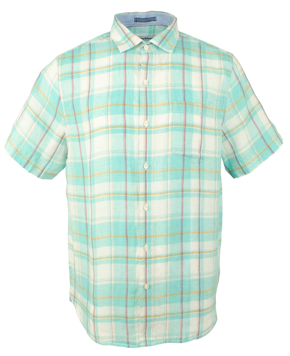 Tommy Bahama Men's Short Sleeve Linen Camp Shirts Green Small