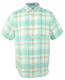 Tommy Bahama Men's Short Sleeve Linen Camp Shirts Green Small