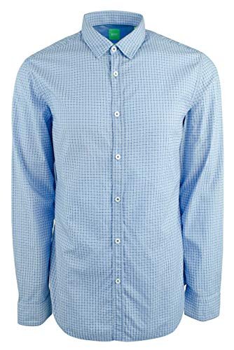 Hugo Boss Men's Slim-Fit Long Sleeve Shirt XXL Blue