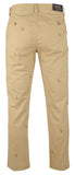 Men's Allover Polo Pony Embroidered Stretch Chino Pants 34x32, Vintage Khaki