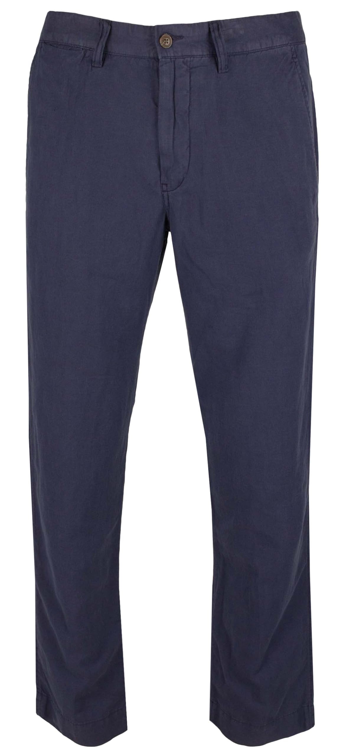 Polo Ralph Lauren Men's Straight Fit Linen Cotton Pants NVY 32x30