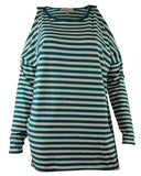 Michael Kors Women's Plus Size Cold-Shoulder Striped Top-GW-2X