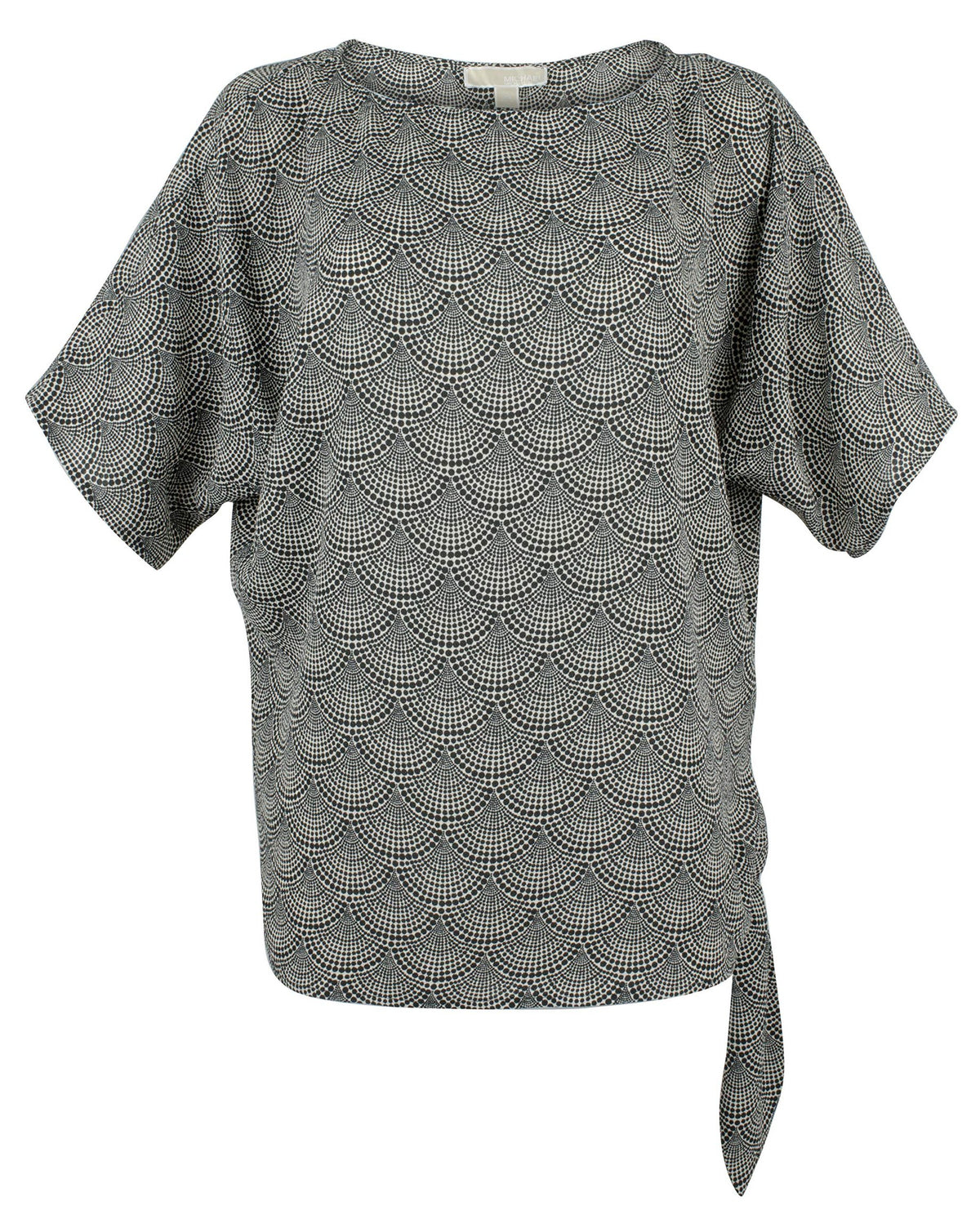 Michael Kors Women's Side Tie Hem Pullover Blouse Top BBlck XS