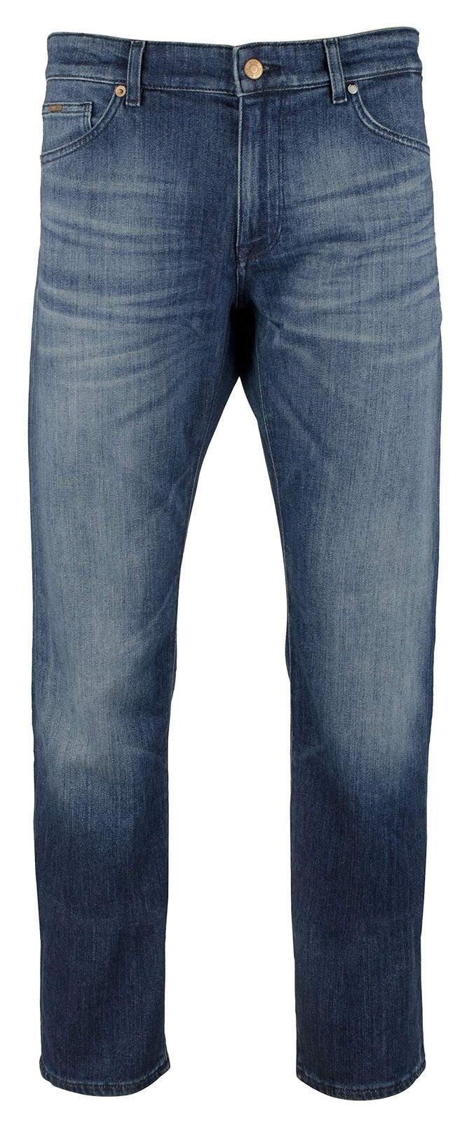 Hugo Boss Men's Maine Regular Fit Stretch Jeans-MB-30WX32L Medium Blue