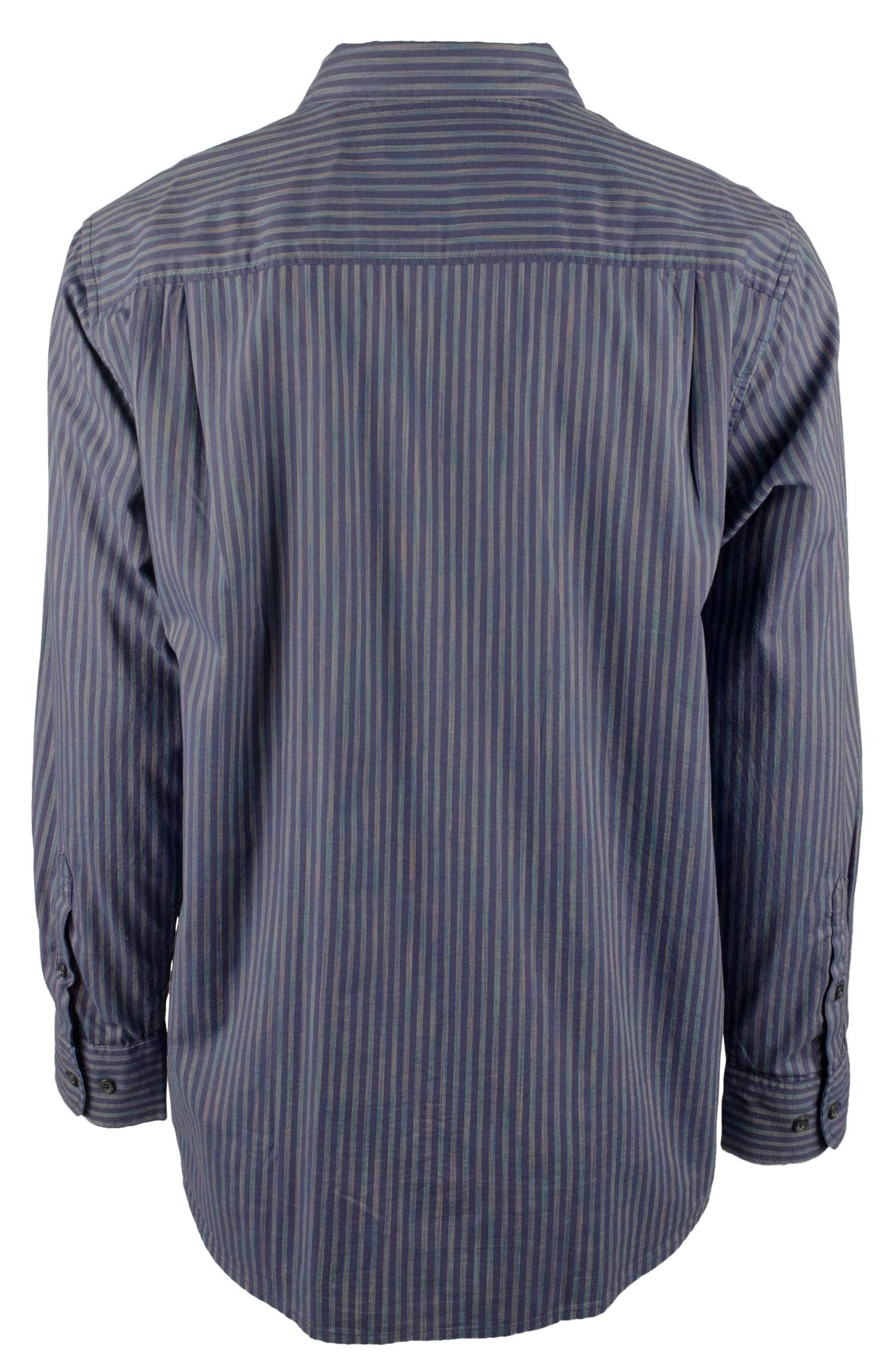 Tommy Bahama Men's Vista Lago Stripe Long Sleeve Button Down Shirts Ocean Deep Medium