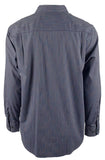Tommy Bahama Men's Vista Lago Stripe Long Sleeve Button Down Shirts Ocean Deep Medium