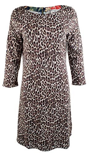 Vestido Cat's Meow para mujer, talla grande, color negro y marrón