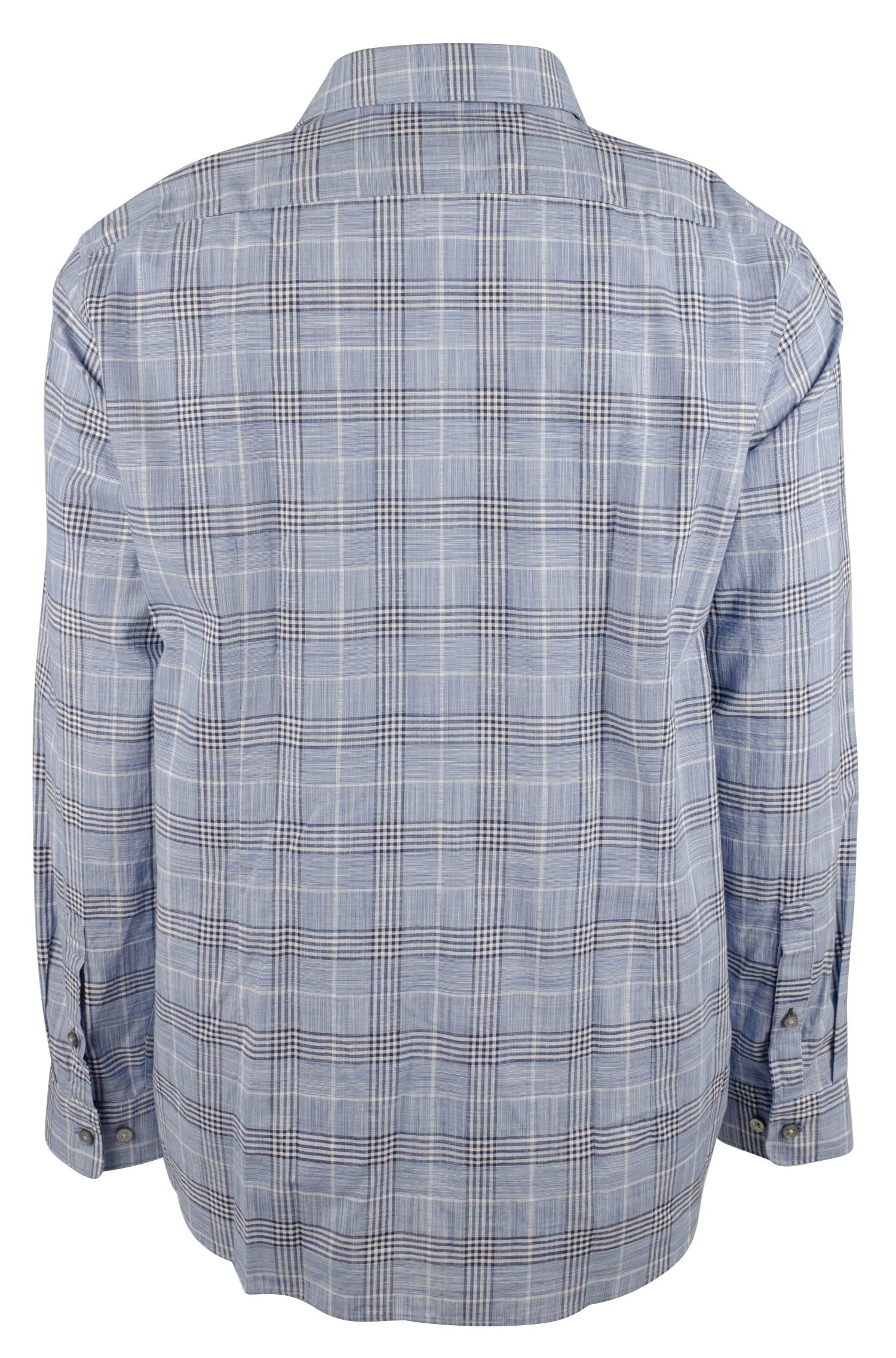 Hugo Boss Men's Lukas Regular Fit Check Long Sleeve Shirt Small Blue