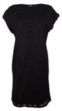 Lauren Ralph Lauren Petite Vasendra Embroidered Tulle Dress-BLACK-Petite Small