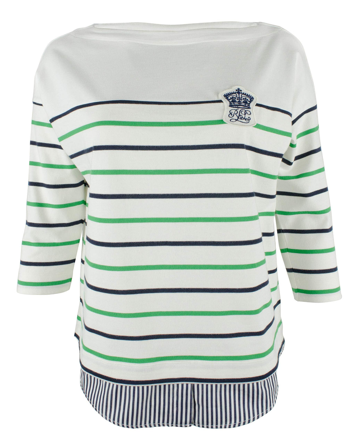 Lauren Ralph Lauren Women's Petite Layered Cotton Top-SWM-PM